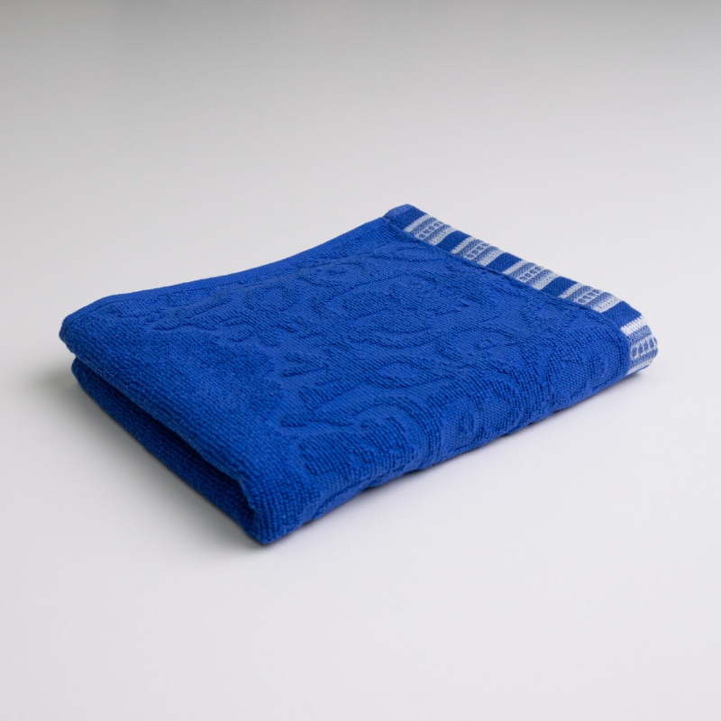 Рушник для рук та обличчя махровий з орнаментом GM Textile 40х70см 400г/м2 (Синій)